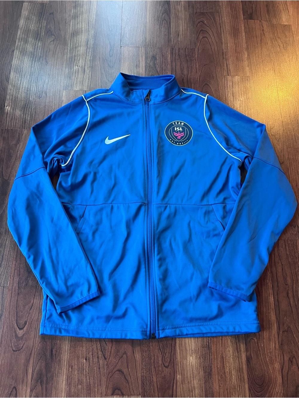 Nike Team ISL Dri-FIT Soccer Track Jacket Youth Large Royal Blue